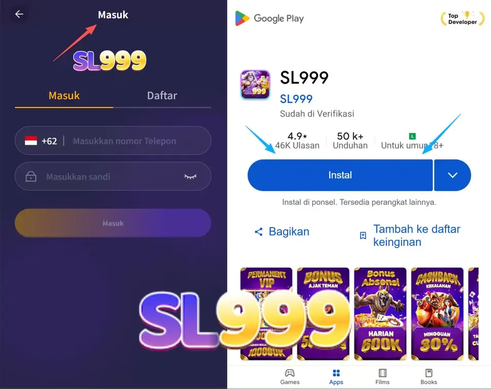 sl999 Masuk